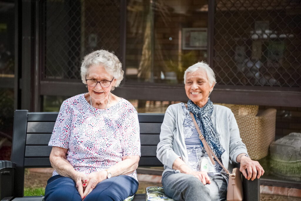 Ibis care aged care Bexley courtyard