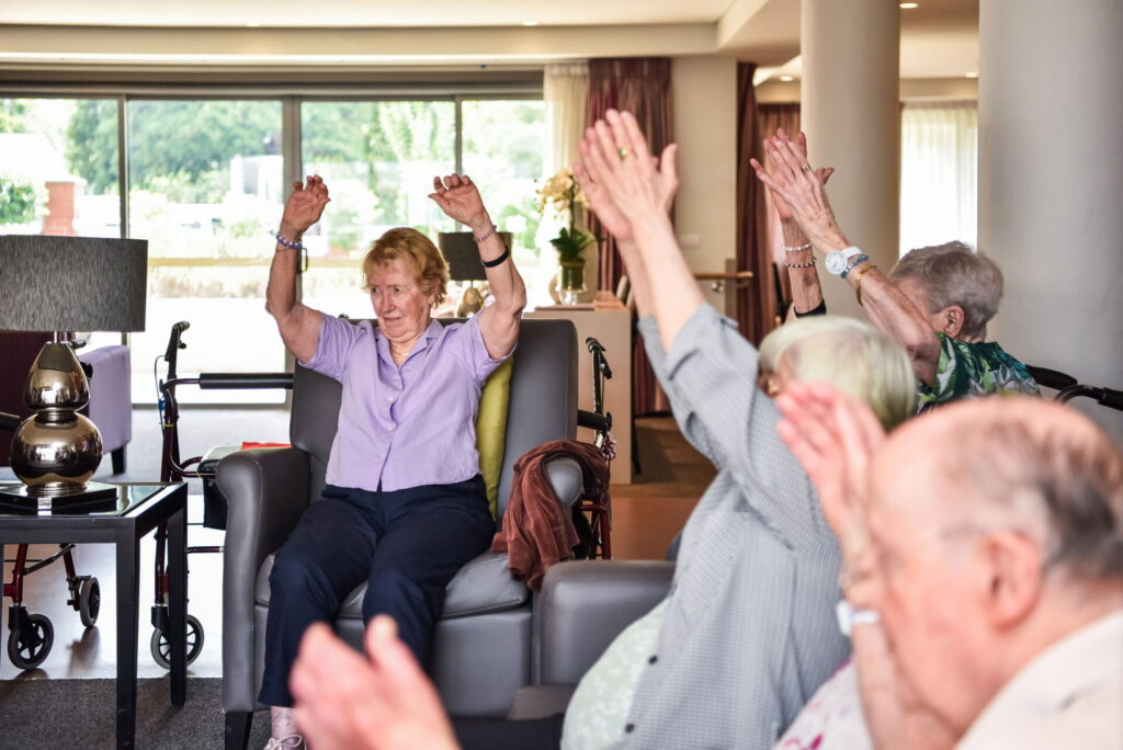 Ibis Care aged care Bexley chair yoga, mental wellness